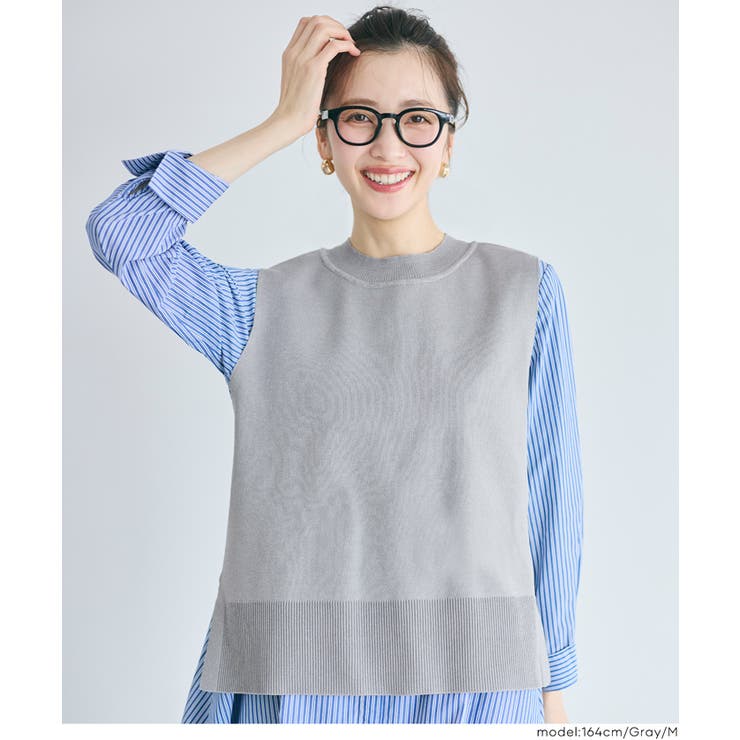 サイドスリットニットベスト | coca | 詳細画像8 