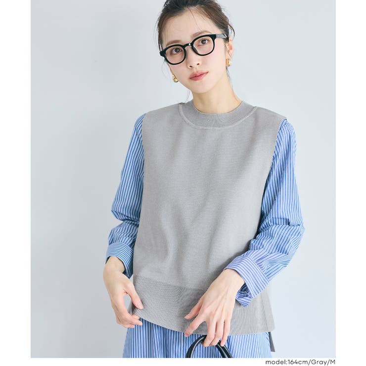 サイドスリットニットベスト | coca | 詳細画像3 