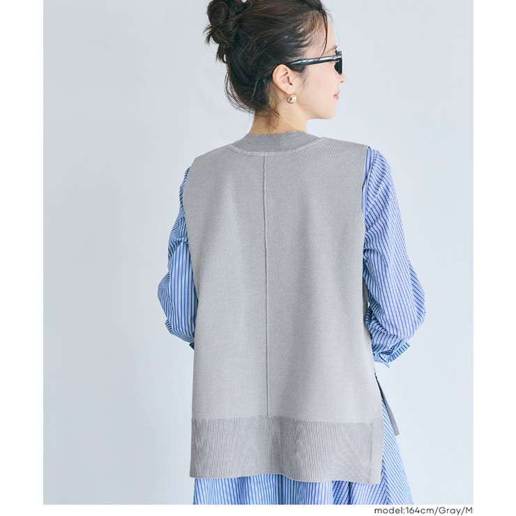 サイドスリットニットベスト | coca | 詳細画像5 