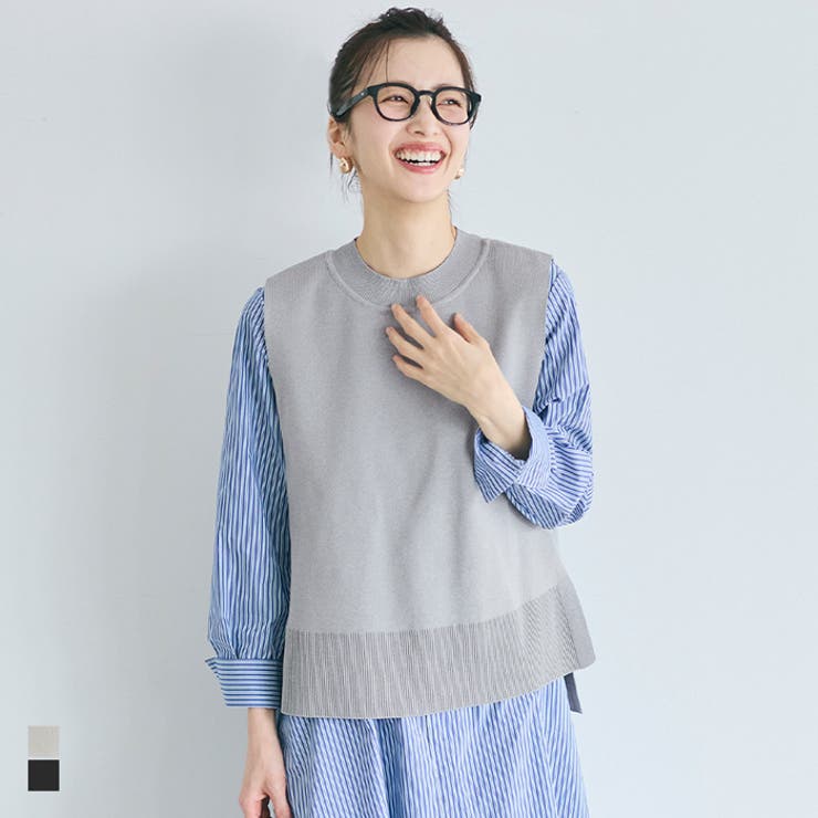 サイドスリットニットベスト | coca | 詳細画像1 