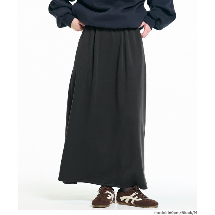 ［Black］ | 【DAILY WARM】裏シャギーフレアスカート | coca