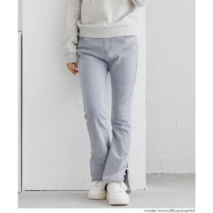 デニム裾パールパンツ | coca | 詳細画像5 