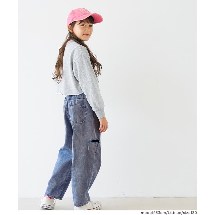 デニムサイドカットダメージパンツ キッズ | coca | 詳細画像6 