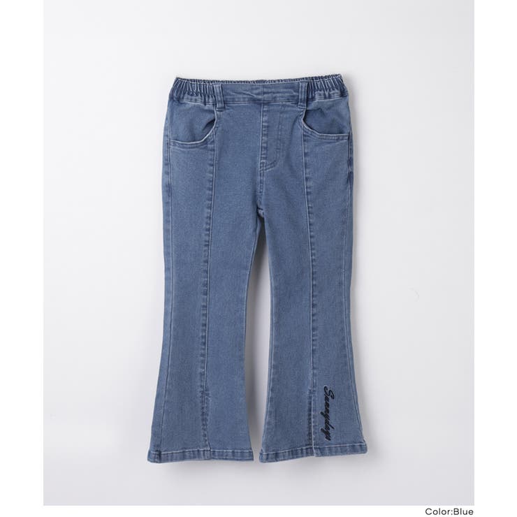 デニム刺繍フレアパンツ | coca | 詳細画像2 