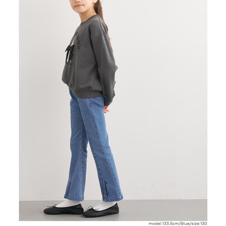 デニム刺繍フレアパンツ | coca | 詳細画像5 