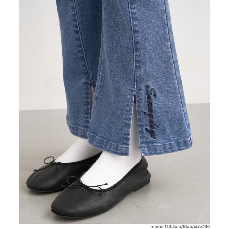 デニム刺繍フレアパンツ | coca | 詳細画像8 