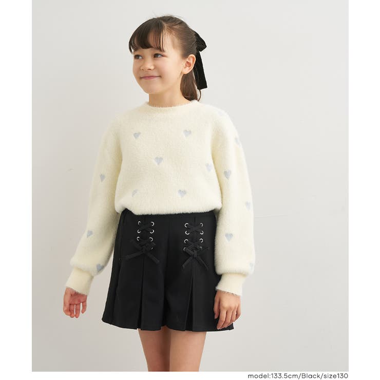 ［Black］ | レースアップショートパンツ | coca