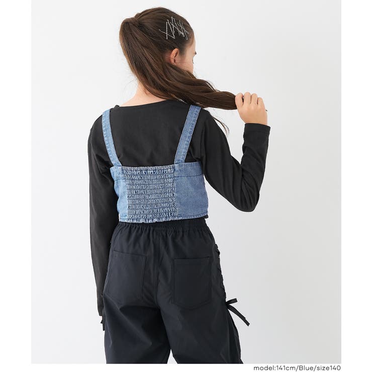 ハートボタンビスチェ＆Tシャツ 2枚セット キッズ | coca | 詳細画像7 