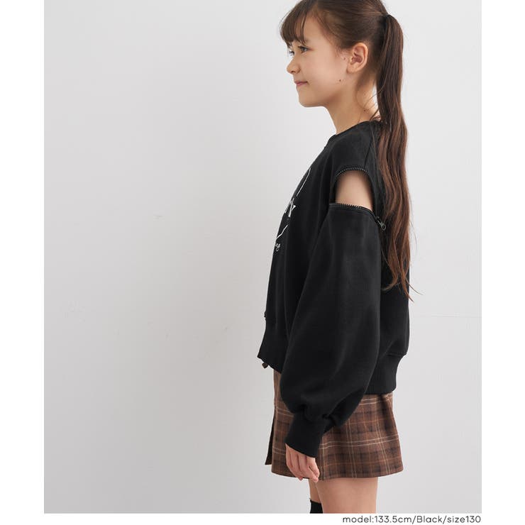 ジップ肩あきスウェットトップス | coca | 詳細画像10 