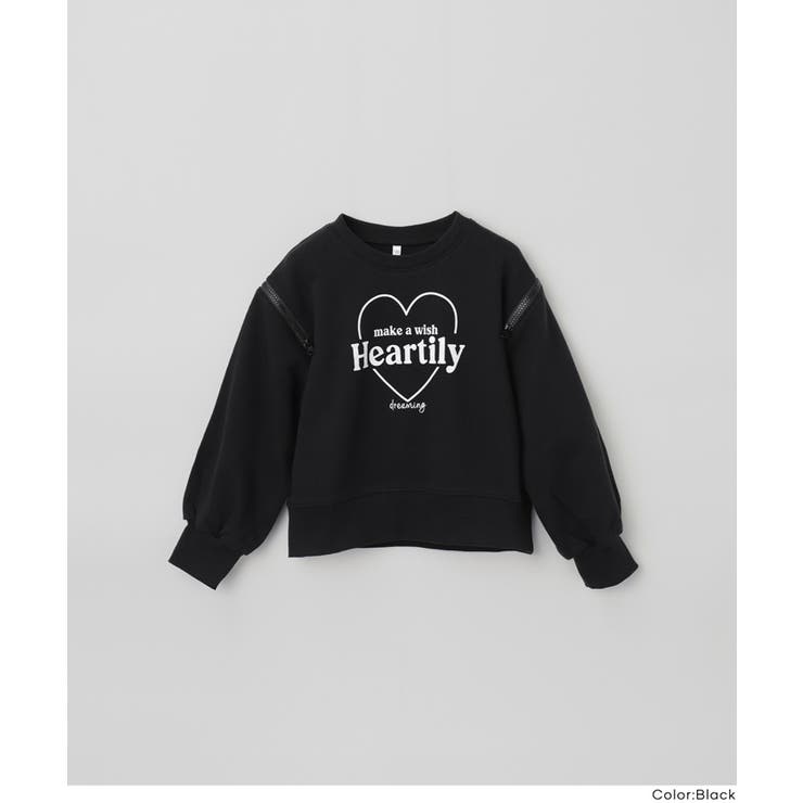 ジップ肩あきスウェットトップス | coca | 詳細画像14 