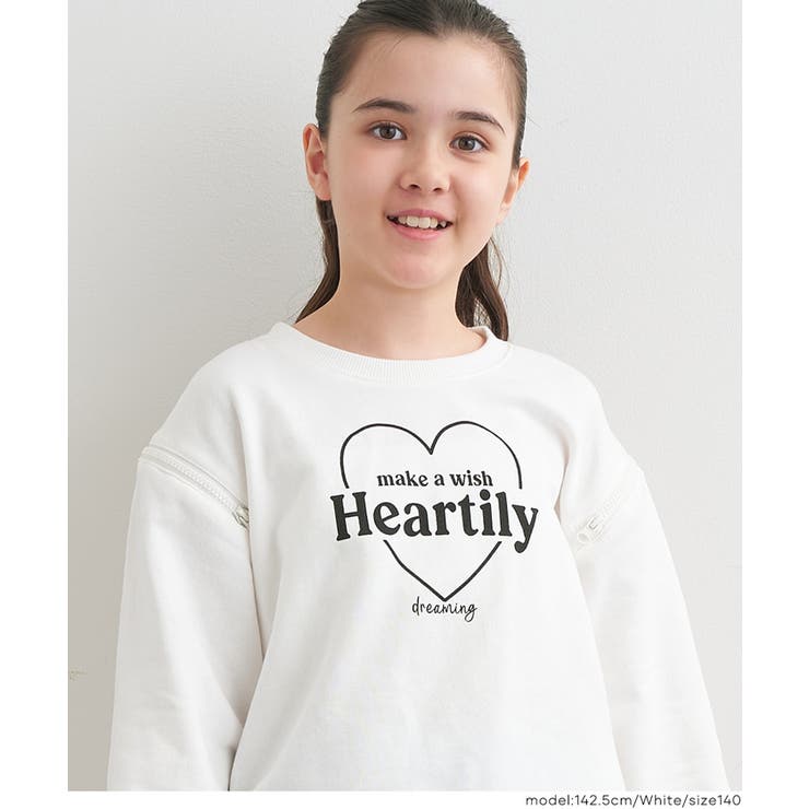 ジップ肩あきスウェットトップス | coca | 詳細画像3 