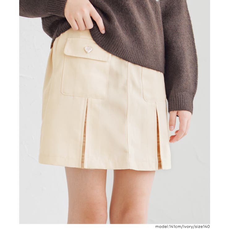 ［Ivory］ | 裾チェックスカート | coca