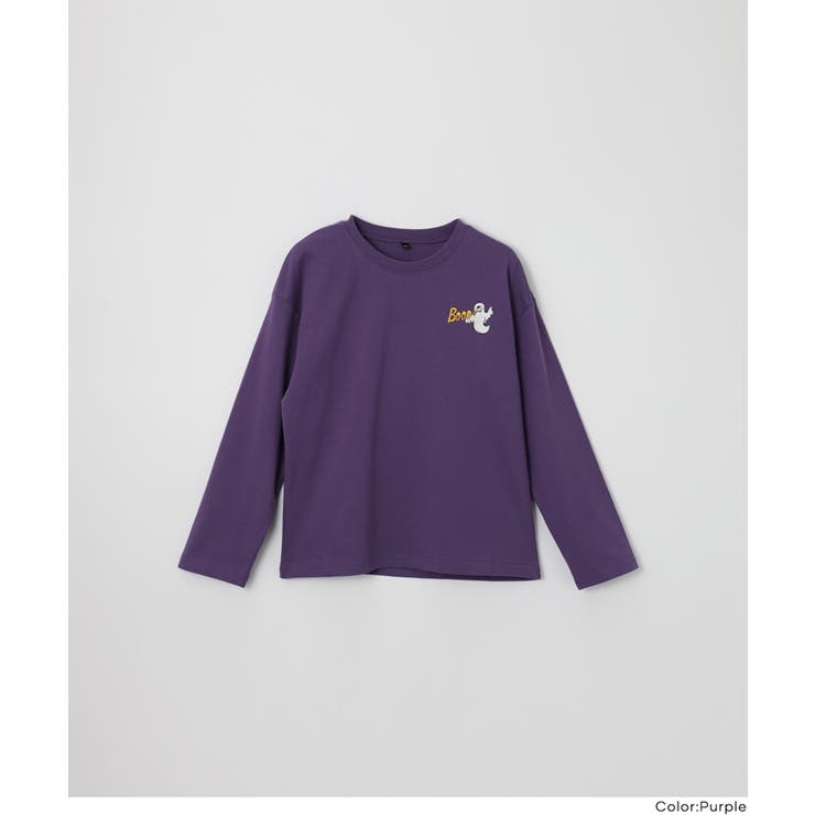 ゴースト刺繍長袖Tシャツ キッズ | coca | 詳細画像15 