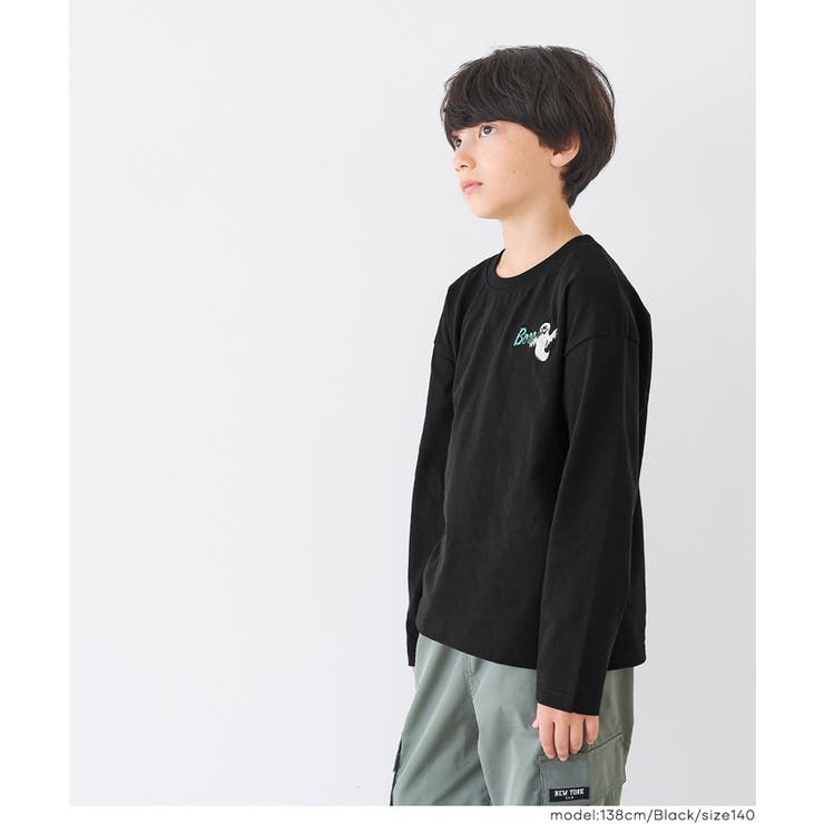ゴースト刺繍長袖Tシャツ キッズ | coca | 詳細画像9 