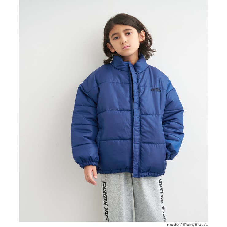 ［Blue］ | 刺繍中綿ブルゾン | coca