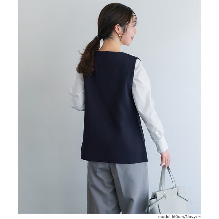 金ボタンニットベスト | coca | 詳細画像11 