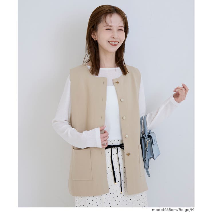 金ボタンニットベスト | coca | 詳細画像17 