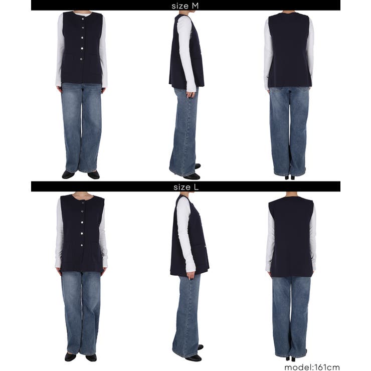 金ボタンニットベスト | coca | 詳細画像19 