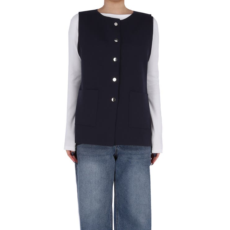 金ボタンニットベスト | coca | 詳細画像4 