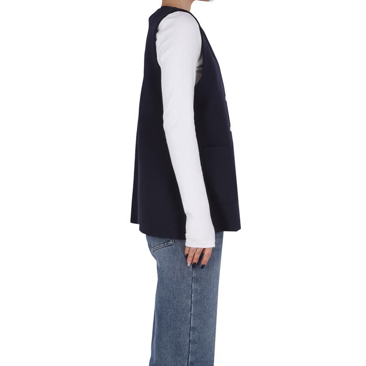 金ボタンニットベスト | coca | 詳細画像5 