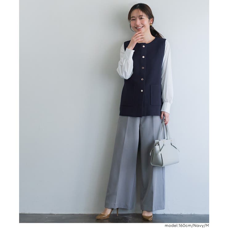 金ボタンニットベスト | coca | 詳細画像9 