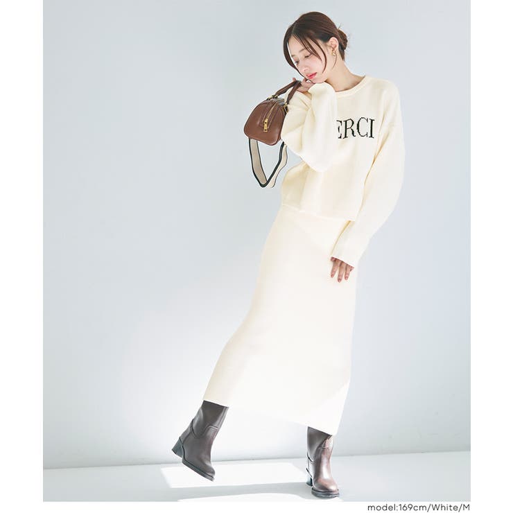 やわらかな質感で上品見え。モールニットスカート | coca | 詳細画像11 