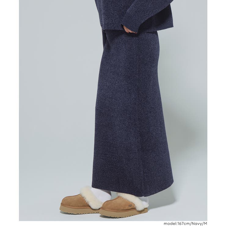 やわらかな質感で上品見え。モールニットスカート | coca | 詳細画像14 