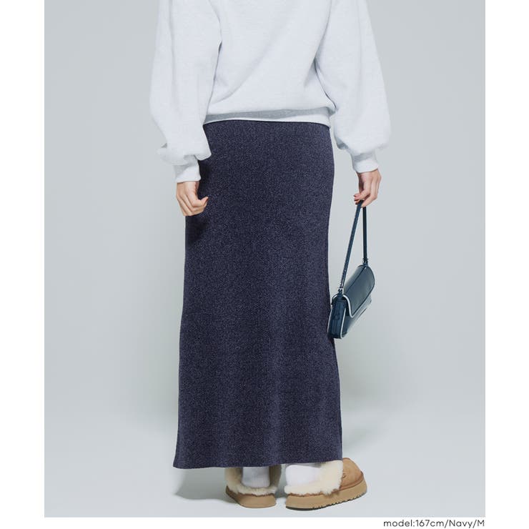 やわらかな質感で上品見え。モールニットスカート | coca | 詳細画像17 