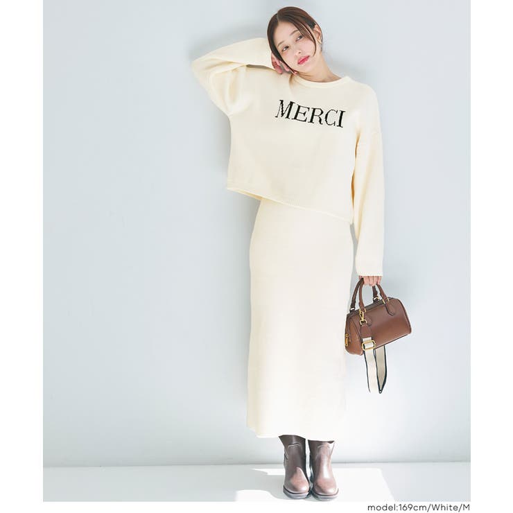 やわらかな質感で上品見え。モールニットスカート | coca | 詳細画像8 