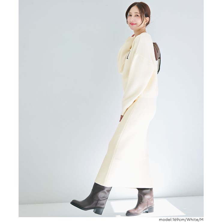 やわらかな質感で上品見え。モールニットスカート | coca | 詳細画像9 