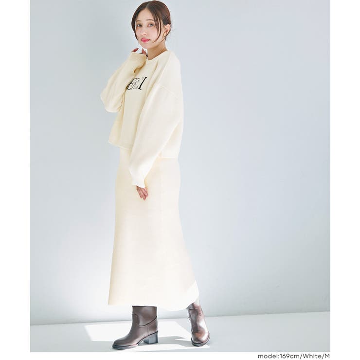 やわらかな質感で上品見え。モールニットスカート | coca | 詳細画像10 