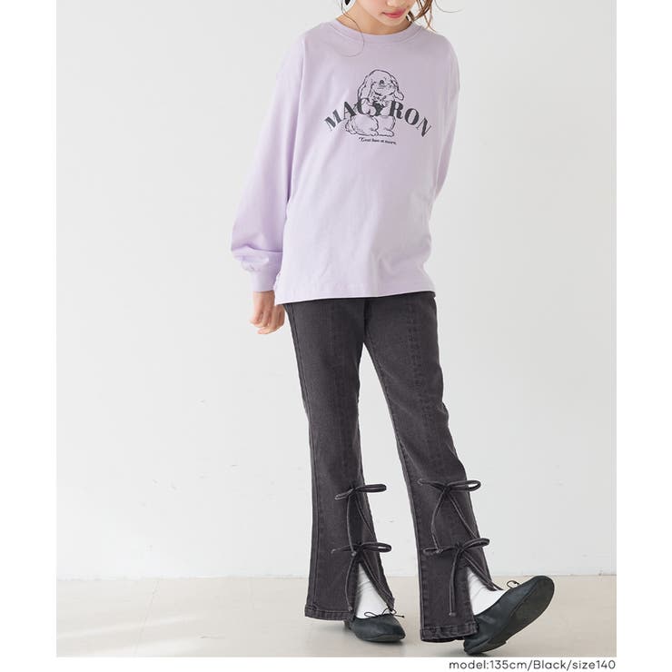 デニムリボンセミフレアパンツ | coca | 詳細画像12 