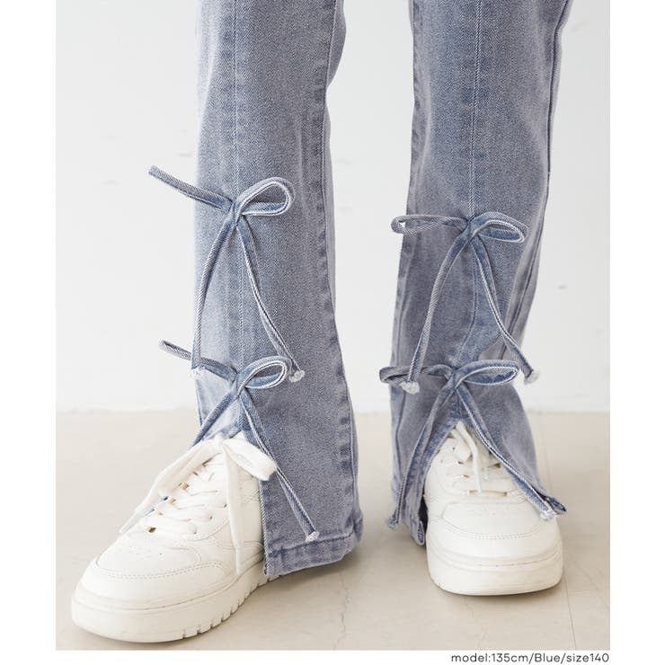 デニムリボンセミフレアパンツ | coca | 詳細画像6 