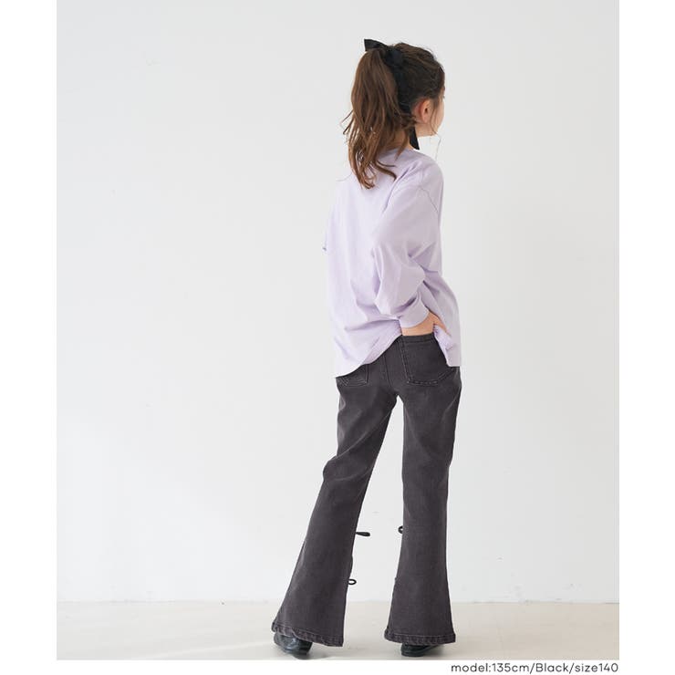 デニムリボンセミフレアパンツ | coca | 詳細画像8 