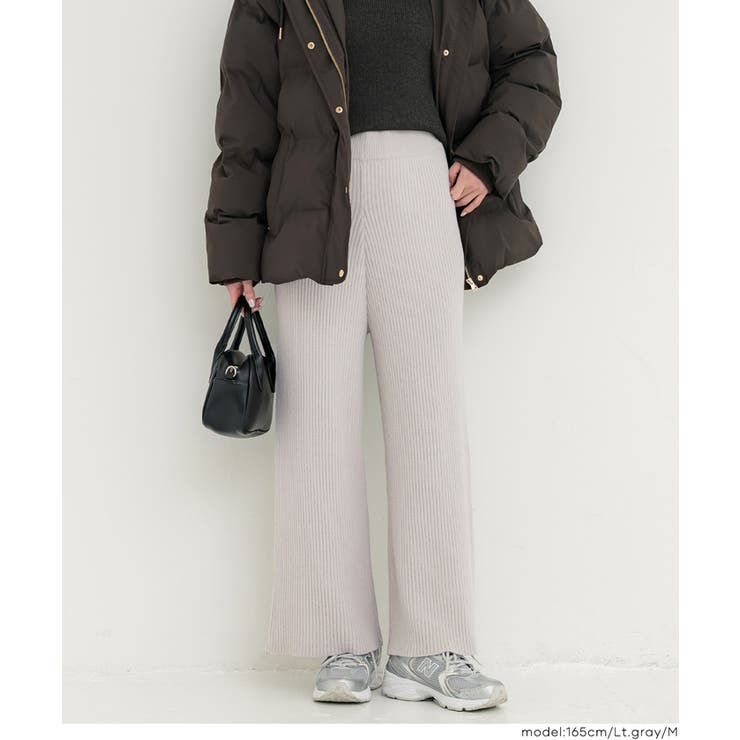 ［Lt.gray］ | ラビットライクニットパンツ | coca