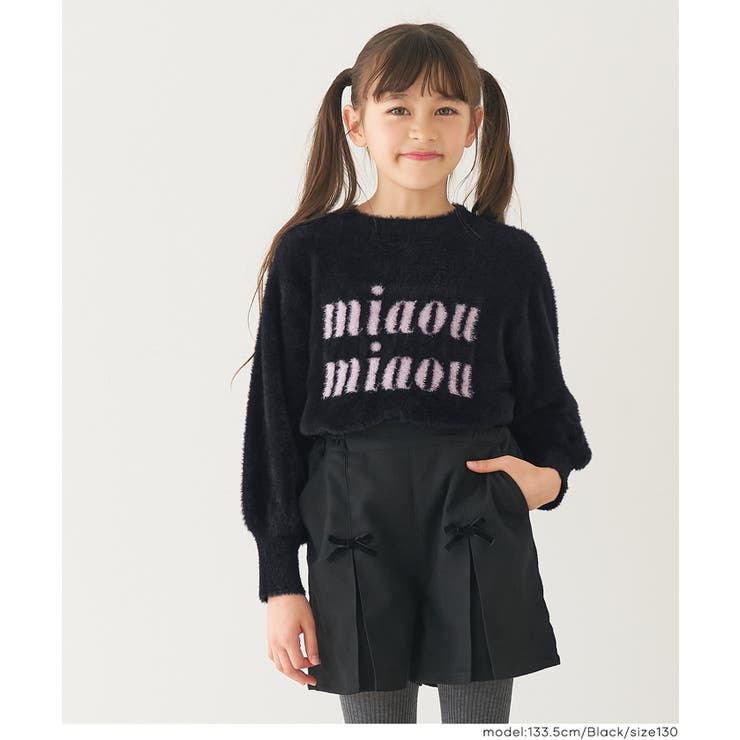 ［Black］ | ラメロゴニットトップス | coca