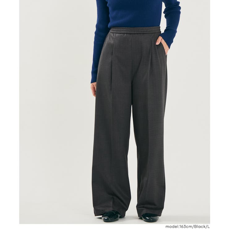 【DAILY WARM】カットジャカード裏起毛ワイドパンツ | coca | 詳細画像15 