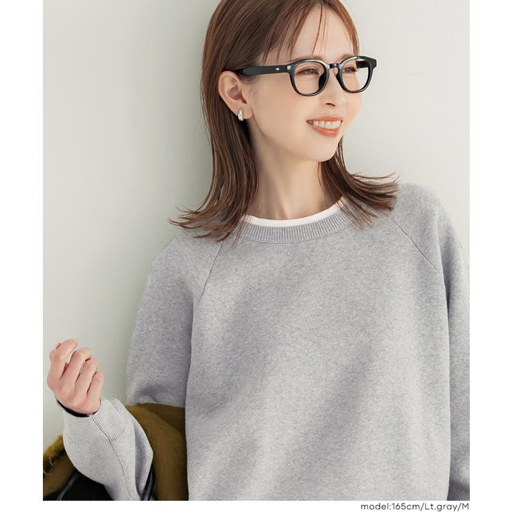 スウェットライクニットレイヤード風ニットプルオーバー ウォッシャブル | coca | 詳細画像11 