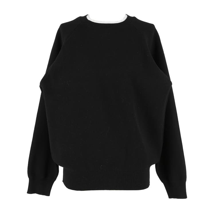 スウェットライクニットレイヤード風ニットプルオーバー ウォッシャブル | coca | 詳細画像3 