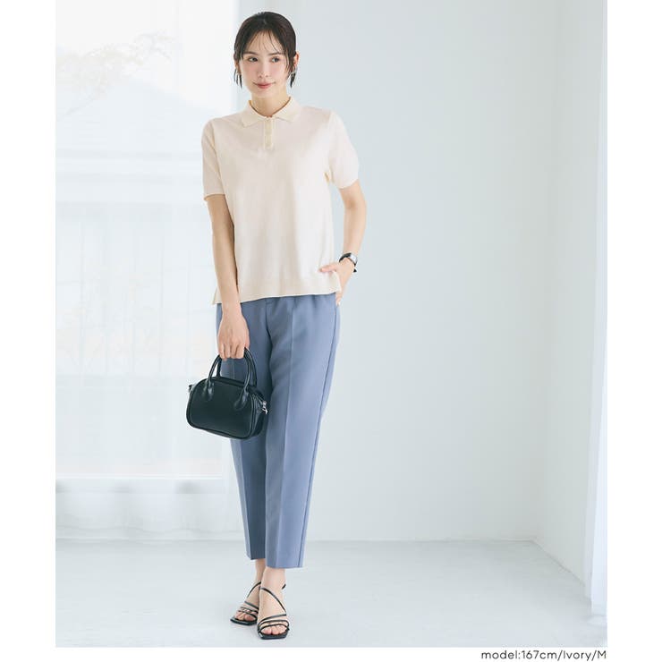 きちんと感と抜け感を両立する、ポロニットトップス | coca | 詳細画像19 