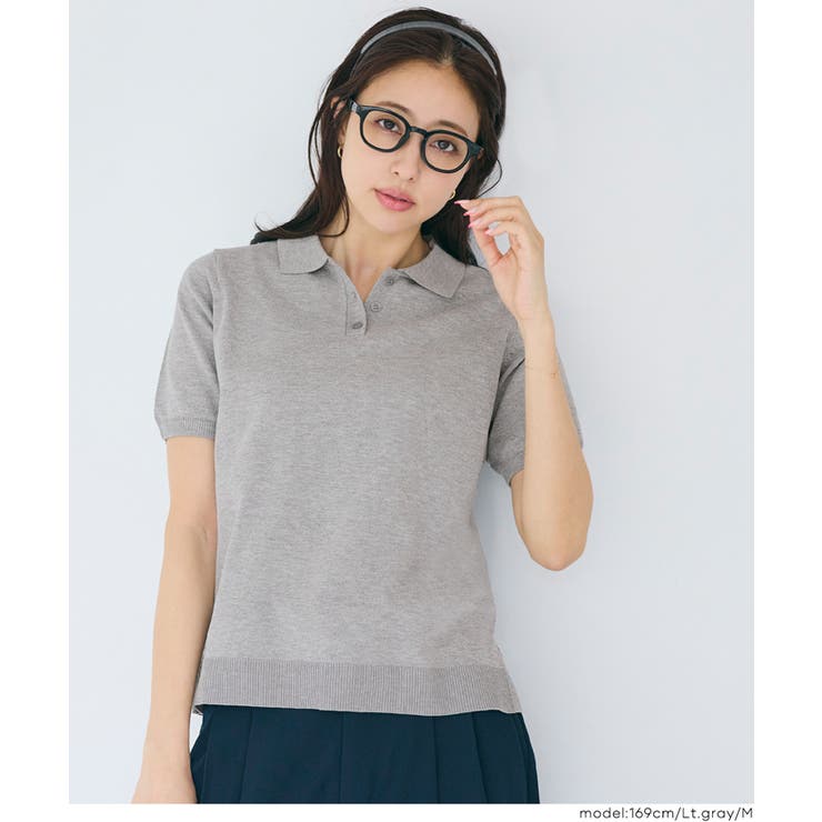 きちんと感と抜け感を両立する、ポロニットトップス | coca | 詳細画像5 