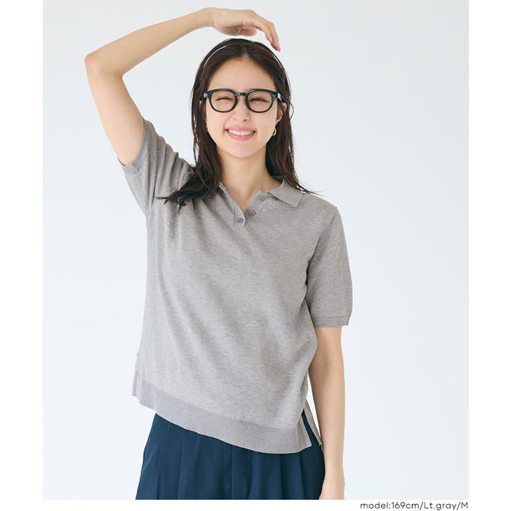 きちんと感と抜け感を両立する、ポロニットトップス | coca | 詳細画像7 
