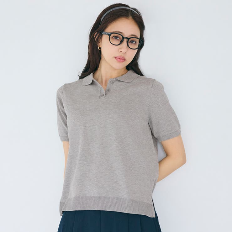 きちんと感と抜け感を両立する、ポロニットトップス | coca | 詳細画像1 