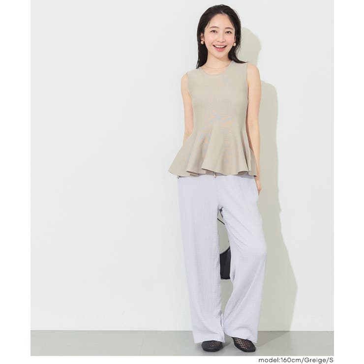 ノースリーブペプラムニットトップス | coca | 詳細画像12 