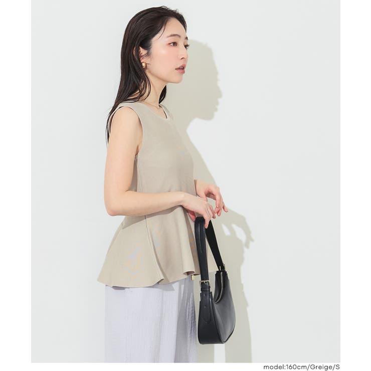 ノースリーブペプラムニットトップス | coca | 詳細画像13 