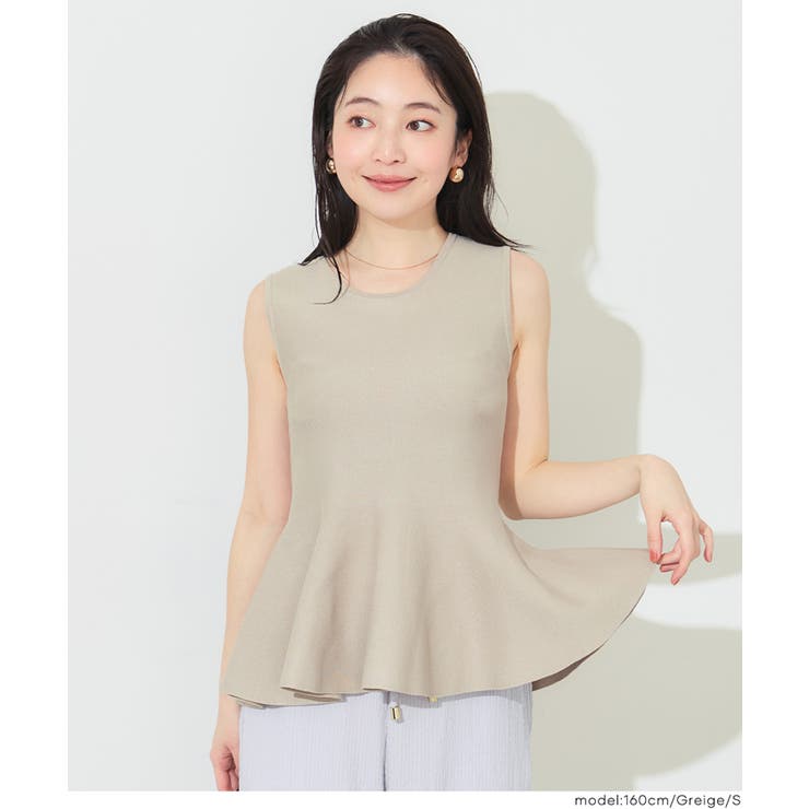 ノースリーブペプラムニットトップス | coca | 詳細画像14 