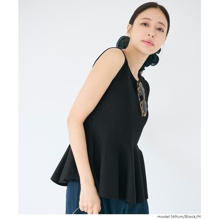 ノースリーブペプラムニットトップス | coca | 詳細画像4 