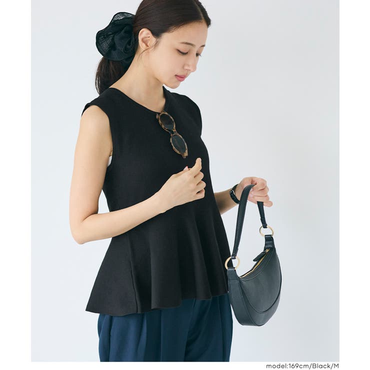 ノースリーブペプラムニットトップス | coca | 詳細画像5 