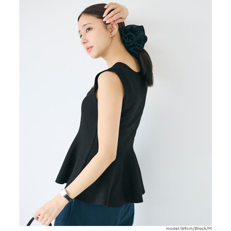 ノースリーブペプラムニットトップス | coca | 詳細画像7 