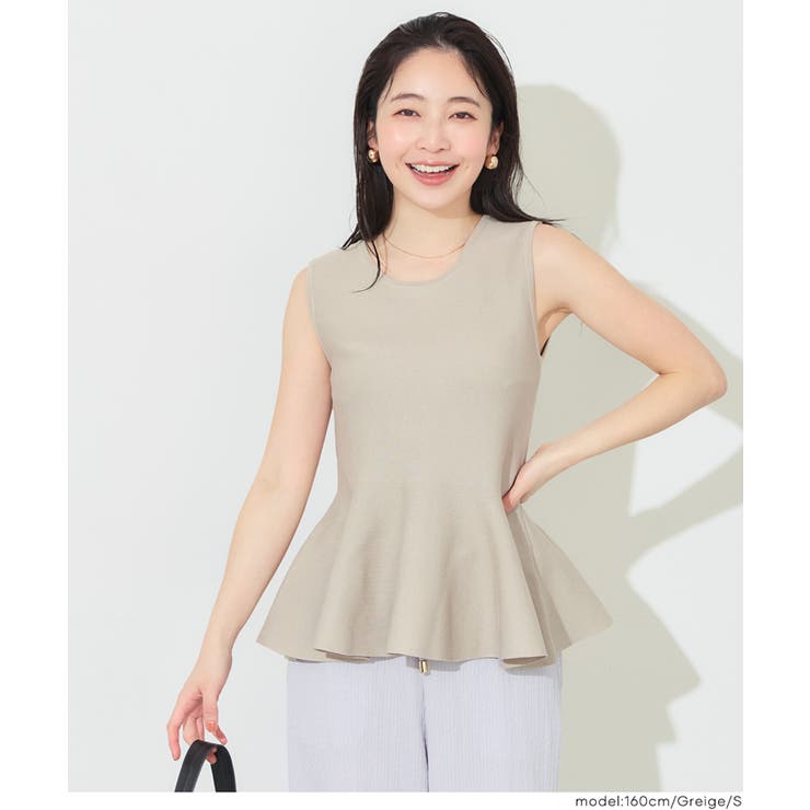 ノースリーブペプラムニットトップス | coca | 詳細画像10 
